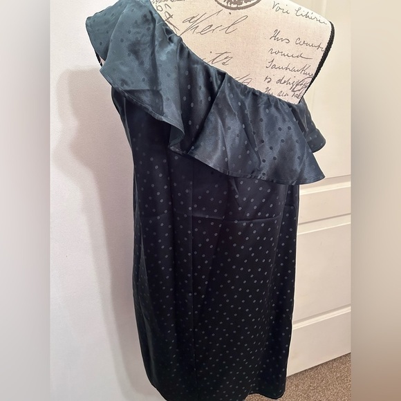 Madewell silk polka dot one shoulder dress - Picture 6 of 6